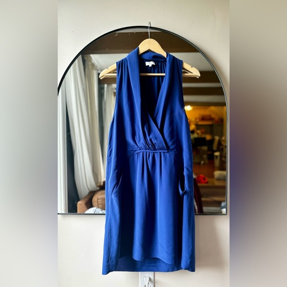 ARITZIA WILFRED | Sabine silk dress in *Royal Blue | size medium - Picture 3 of 8